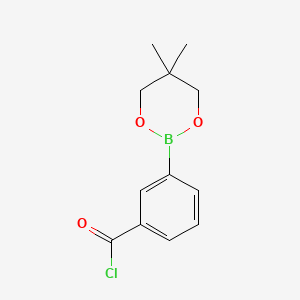 3-(5,5-Dimethyl-1,3,2-dioxaborinan-2-yl)benzoyl chloride chemical structure