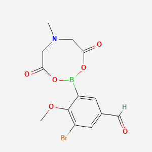 3-Bromo-4-methoxy-5-(6-methyl-4,8-dioxo-1,3,6,2-dioxazaborocan-2-yl)benzaldehyde chemical structure