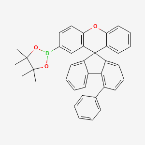 4,4,5,5-Tetramethyl-2-(4-phenylspiro[fluorene-9,9'-xanthen]-2'-yl)-1,3,2-dioxaborolane chemical structure