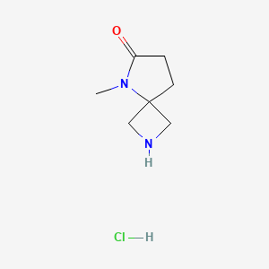 5-Methyl-2,5-diazaspiro[3.4]octan-6-one hydrochloride chemical structure