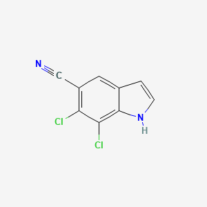 6,7-Dichloro-1H-indole-5-carbonitrile chemical structure