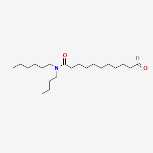 N-Butyl-N-hexyl-11-oxoundecanamide chemical structure