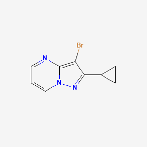 3-Bromo-2-cyclopropylpyrazolo[1,5-a]pyrimidine chemical structure
