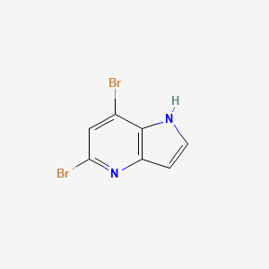 5,7-Dibromo-1H-pyrrolo[3,2-b]pyridine chemical structure
