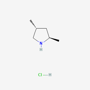 rel-(2R,4R)-2,4-Dimethylpyrrolidine hydrochloride chemical structure
