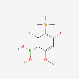 (2,4-Difluoro-6-methoxy-3-(trimethylsilyl)phenyl)boronic acid chemical structure