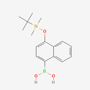 (4-((tert-Butyldimethylsilyl)oxy)naphthalen-1-yl)boronic acid chemical structure