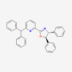 (4R,5R)-2-(6-Benzhydrylpyridin-2-yl)-4,5-diphenyl-4,5-dihydrooxazole chemical structure