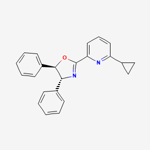 (4R,5R)-2-(6-Cyclopropylpyridin-2-yl)-4,5-diphenyl-4,5-dihydrooxazole chemical structure
