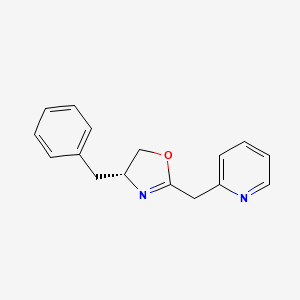 (R)-4-Benzyl-2-(pyridin-2-ylmethyl)-4,5-dihydrooxazole chemical structure