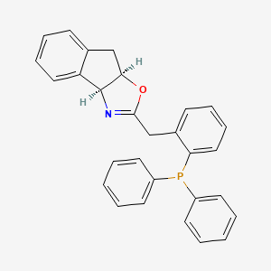 (3aS,8aR)-2-(2-(Diphenylphosphino)benzyl)-8,8a-dihydro-3aH-indeno[1,2-d]oxazole chemical structure