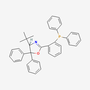(R)-4-(tert-Butyl)-2-(2-(diphenylphosphanyl)phenyl)-5,5-diphenyl-4,5-dihydrooxazole chemical structure
