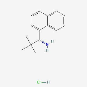(R)-2,2-Dimethyl-1-(naphthalen-1-yl)propan-1-amine hydrochloride chemical structure