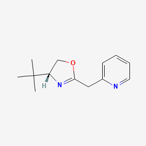 (R)-4-(tert-Butyl)-2-(pyridin-2-ylmethyl)-4,5-dihydrooxazole chemical structure