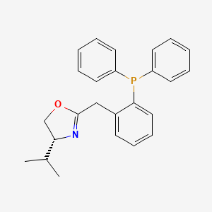(R)-2-(2-(Diphenylphosphino)benzyl)-4-isopropyl-4,5-dihydrooxazole chemical structure