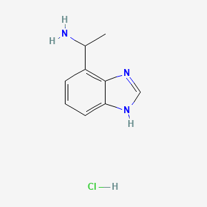 1-(1H-Benzo[d]imidazol-7-yl)ethan-1-amine hydrochloride chemical structure