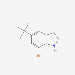 7-Bromo-5-(tert-butyl)indoline chemical structure