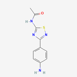 N-(3-(4-Aminophenyl)-1,2,4-thiadiazol-5-yl)acetamide chemical structure