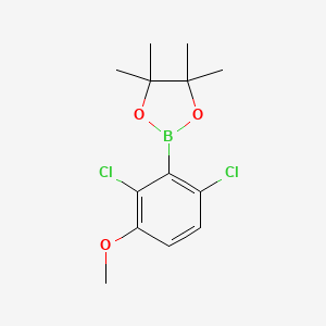 2-(2,6-Dichloro-3-methoxyphenyl)-4,4,5,5-tetramethyl-1,3,2-dioxaborolane chemical structure