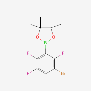 2-(3-Bromo-2,5,6-trifluorophenyl)-4,4,5,5-tetramethyl-1,3,2-dioxaborolane chemical structure