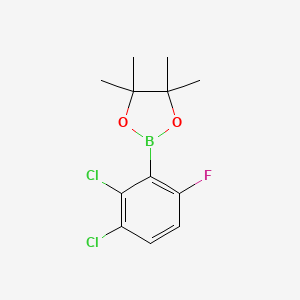 2-(2,3-Dichloro-6-fluorophenyl)-4,4,5,5-tetramethyl-1,3,2-dioxaborolane chemical structure