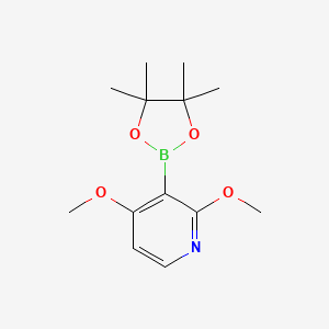2,4-Dimethoxy-3-(4,4,5,5-tetramethyl-1,3,2-dioxaborolan-2-yl)pyridine chemical structure