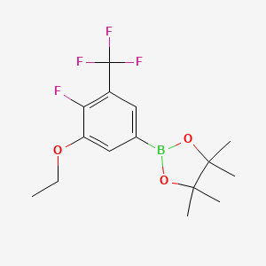2-(3-Ethoxy-4-fluoro-5-(trifluoromethyl)phenyl)-4,4,5,5-tetramethyl-1,3,2-dioxaborolane chemical structure