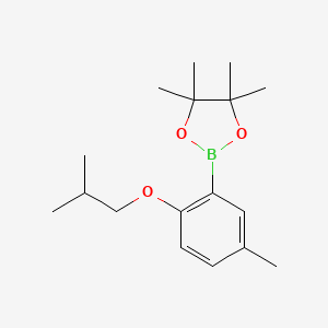 2-(2-Isobutoxy-5-methylphenyl)-4,4,5,5-tetramethyl-1,3,2-dioxaborolane chemical structure