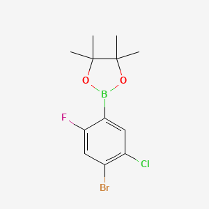 2-(4-Bromo-5-chloro-2-fluorophenyl)-4,4,5,5-tetramethyl-1,3,2-dioxaborolane chemical structure