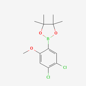 2-(4,5-Dichloro-2-methoxyphenyl)-4,4,5,5-tetramethyl-1,3,2-dioxaborolane chemical structure