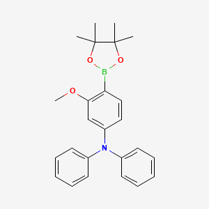 3-Methoxy-N,N-diphenyl-4-(4,4,5,5-tetramethyl-1,3,2-dioxaborolan-2-yl)aniline chemical structure