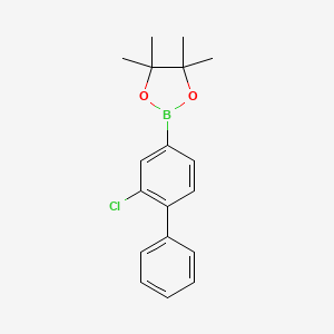 2-(2-Chloro-[1,1'-biphenyl]-4-yl)-4,4,5,5-tetramethyl-1,3,2-dioxaborolane chemical structure