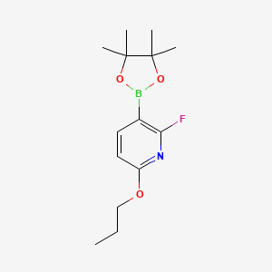 2-Fluoro-6-propoxy-3-(4,4,5,5-tetramethyl-1,3,2-dioxaborolan-2-yl)pyridine chemical structure