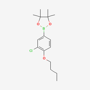 2-(4-Butoxy-3-chlorophenyl)-4,4,5,5-tetramethyl-1,3,2-dioxaborolane chemical structure