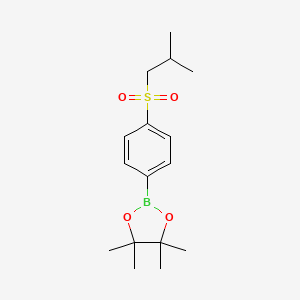 2-(4-(Isobutylsulfonyl)phenyl)-4,4,5,5-tetramethyl-1,3,2-dioxaborolane chemical structure