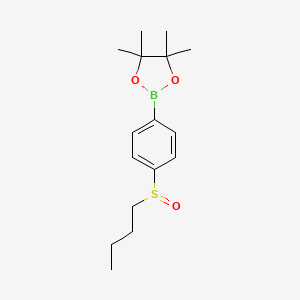 2-(4-(Butylsulfinyl)phenyl)-4,4,5,5-tetramethyl-1,3,2-dioxaborolane chemical structure