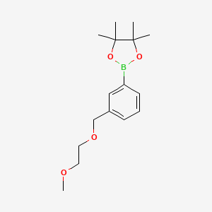 2-(3-((2-Methoxyethoxy)methyl)phenyl)-4,4,5,5-tetramethyl-1,3,2-dioxaborolane chemical structure