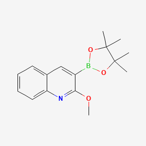 2-Methoxy-3-(4,4,5,5-tetramethyl-1,3,2-dioxaborolan-2-yl)quinoline chemical structure