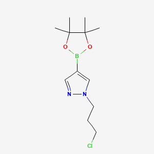 1-(3-Chloropropyl)-4-(4,4,5,5-tetramethyl-1,3,2-dioxaborolan-2-yl)-1H-pyrazole chemical structure