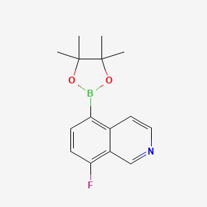 8-Fluoro-5-(4,4,5,5-tetramethyl-1,3,2-dioxaborolan-2-yl)isoquinoline chemical structure