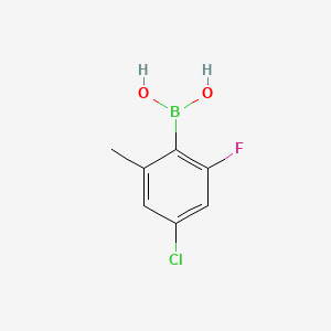 (4-Chloro-2-fluoro-6-methylphenyl)boronic acid chemical structure