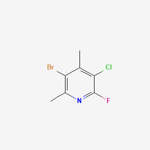 3-Bromo-5-chloro-6-fluoro-2,4-dimethylpyridine chemical structure