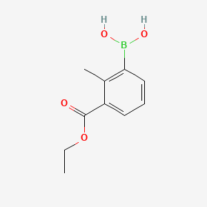 (3-(Ethoxycarbonyl)-2-methylphenyl)boronic acid chemical structure