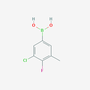 (3-Chloro-4-fluoro-5-methylphenyl)boronic acid chemical structure
