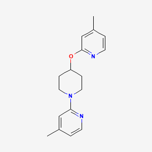 4-Methyl-2-(4-((4-methylpyridin-2-yl)oxy)piperidin-1-yl)pyridine chemical structure