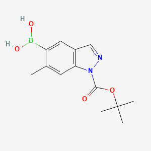 (1-(tert-Butoxycarbonyl)-6-methyl-1H-indazol-5-yl)boronic acid chemical structure