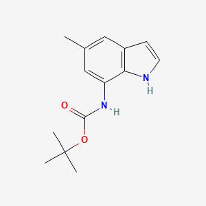 tert-Butyl (5-methyl-1H-indol-7-yl)carbamate chemical structure