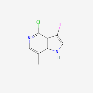4-Chloro-3-iodo-7-methyl-1H-pyrrolo[3,2-c]pyridine chemical structure
