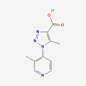 5-Methyl-1-(3-methylpyridin-4-yl)-1H-1,2,3-triazole-4-carboxylic acid chemical structure