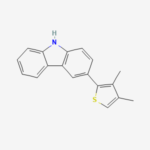 3-(3,4-Dimethylthiophen-2-yl)-9H-carbazole chemical structure
